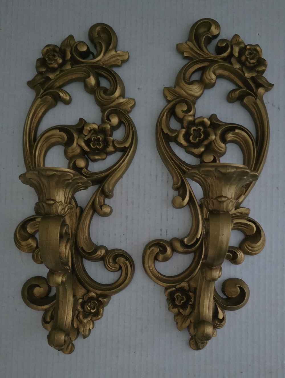 Pair of Vintage Homco Sconces - Picture 2 of 16